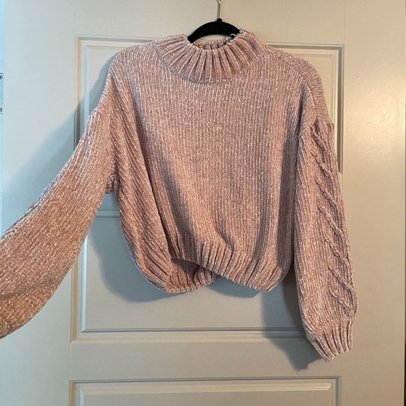 Princess Polly Sweaters - New Princess Polly Light Pink Cozy Chenille Sweater